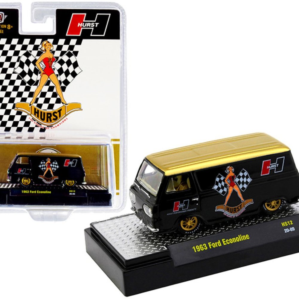 M2 Machines 1963 Ford Econoline Hurst Van - Black & Gold